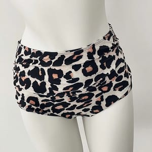 High Waist Bikini Set with Adjustable Fit and Leopard Print