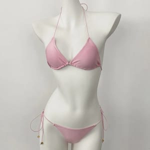 Lace-Up Halter Bikini Set with Adjustable Rope Detailing