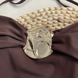 High Waist One-Piece Swimsuit with Brazilian Bottom Cut