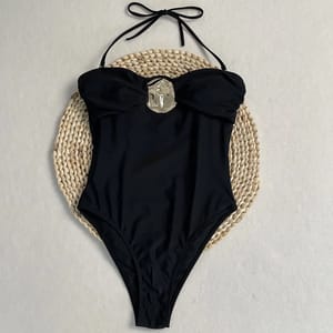 High Waist One-Piece Swimsuit with Brazilian Bottom Cut