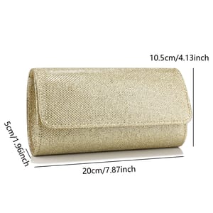Glitter Envelope Clutch with Chain Strap for Casual Evenings Glitter Envelope Clutch with Chain Strap for Casual Evenings