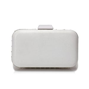 Vintage Pearl Beaded Clutch with Rhinestones and Chain Strap Sekusa - Women's Clutch Bags 4