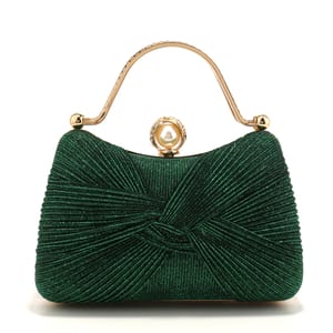 Elegant Ruched Satin Clutch with Bow Handle for Events & Weddings