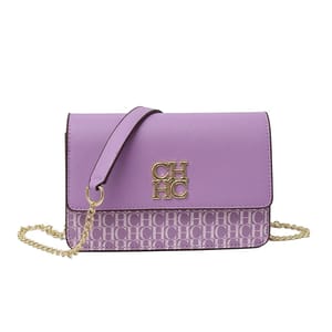 Elegant Embossed Crossbody Bag with Pure Color Box Style
