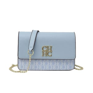 Elegant Embossed Crossbody Bag with Pure Color Box Style