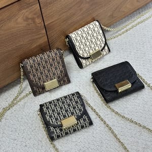 Elegant Letter Print Chain Crossbody Bag with Luxury Touch Chch - Women's Crossbody Bags 1