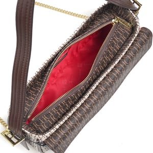 Light Luxury Chain Shoulder Bag with Flap Letter Design