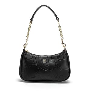 Elegant Women's Letter-Print Shoulder Bag with Spacious Interior