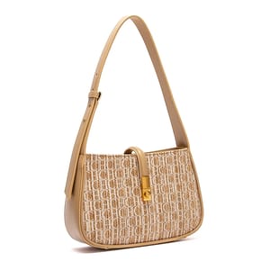 Chic Women's Dumpling Shoulder Bag with Letter Print Design