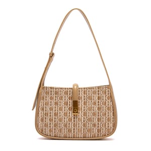 Chic Women's Dumpling Shoulder Bag with Letter Print Design