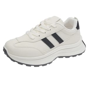 Patchwork Canvas Sneakers with Thick Sole for Casual Comfort