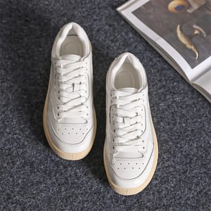 Retro Platform Leather Sneakers for Women’s Casual Spring Look Aiyuqi - Women's Low Top Sneakers 3
