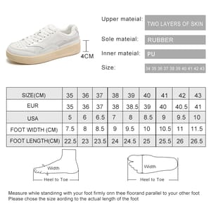 Retro Platform Leather Sneakers for Women’s Casual Spring Look Aiyuqi - Women's Low Top Sneakers 4