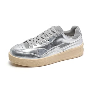 Retro Platform Leather Sneakers for Women’s Casual Spring Look