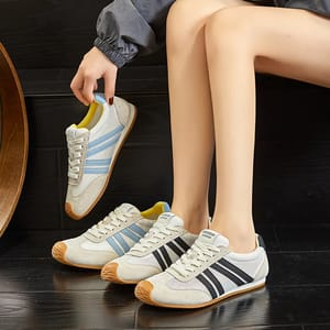 Breathable Lace-Up Flat Sneakers for Running and Daily Use Aiyuqi - Women's Low Top Sneakers 1