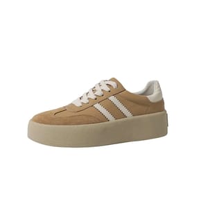 Genuine Leather Platform Sneakers for Women with Casual Style