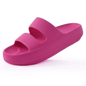 Women's Soft Platform Cloud Slides for Summer Beach Comfort