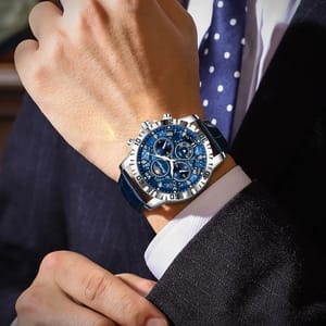 Luxury Men's Waterproof Chronograph Leather Quartz Watch Luxury Men's Waterproof Chronograph Leather Quartz Watch