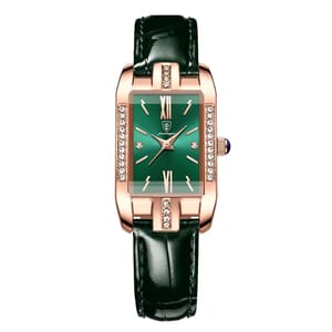 Elegant Quartz Women's Watch with Leather Band