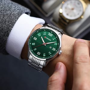 Stylish Men's Quartz Watch with Luminous Hands and Date Display Curren - Men's Dress Watches 2