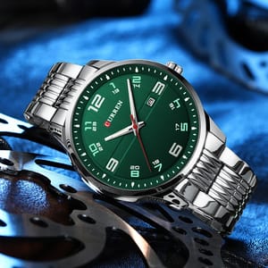 Stylish Men's Quartz Watch with Luminous Hands and Date Display Curren - Men's Dress Watches 3