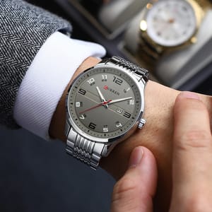 Stylish Men's Quartz Watch with Luminous Hands and Date Display Curren - Men's Dress Watches 4