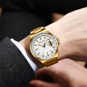 Men’s Luxury Stainless Steel Quartz Watch with Auto Date Feature Curren - Men's Dress Watches 3