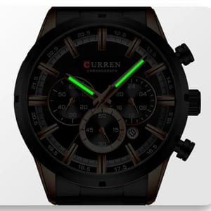 Stylish Chronograph Quartz Watch with Stainless Steel Strap Curren - Men's Dress Watches 3