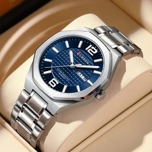 Stylish Business Quartz Watch with Luminous Hands and Date