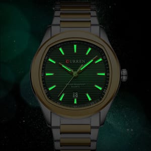 Men’s Classic Quartz Watch with Luminous Hands and Date Display