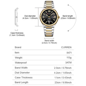 Men's Classic Stainless Steel Waterproof Quartz Watch Design