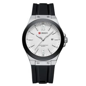 Stylish Quartz Watch for Men with Waterproof Silicone Strap