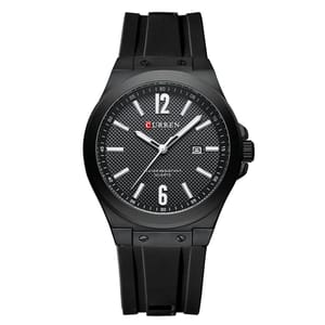 Stylish Quartz Watch for Men with Waterproof Silicone Strap
