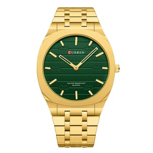 Minimalist Thin Quartz Watch with Stainless Steel Band Design