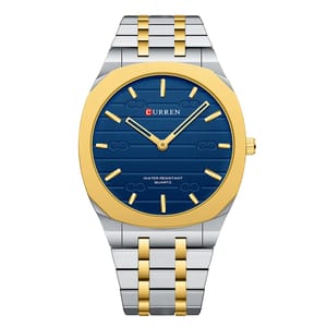 Minimalist Thin Quartz Watch with Stainless Steel Band Design