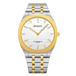 Minimalist Thin Quartz Watch with Stainless Steel Band Design