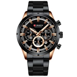 Luxury Chronograph Watch for Men with Stainless Steel Band