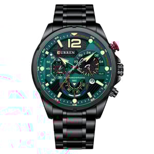 Stylish Chronograph Quartz Watch for Men with Luminous Dial