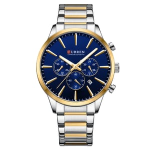 Elegant Chronograph Men's Watch with Luminous Hands and Date