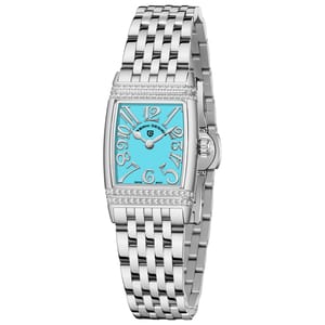 Elegant Women's Rectangular Quartz Watch with Sapphire Crystal Display