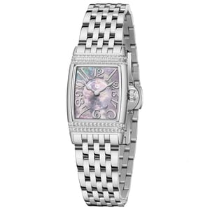 Elegant Women's Rectangular Quartz Watch with Sapphire Crystal Display