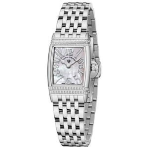 Elegant Women's Rectangular Quartz Watch with Sapphire Crystal Display