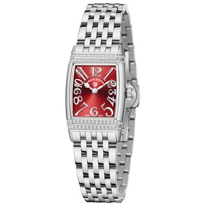 Elegant Women's Rectangular Quartz Watch with Sapphire Crystal Display