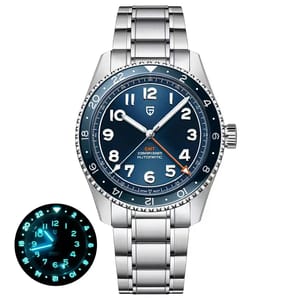 Elegant GMT Automatic Watch with Sapphire Glass and 20Bar Resistance