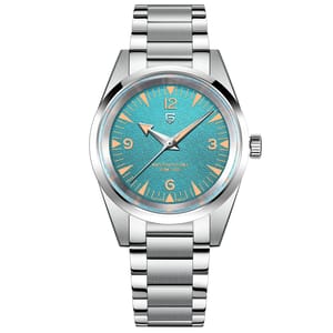 Elegant Stainless Steel Men's Watch with Luminous Dial and Date