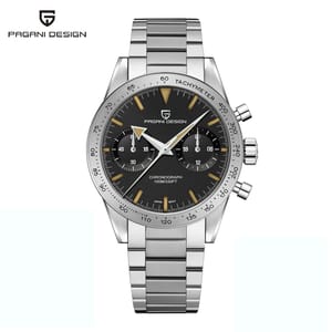 Retro Chronograph Moon Watch with Sapphire Glass and Stopwatch