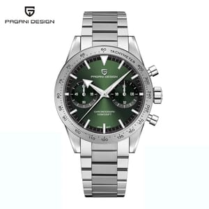 Retro Chronograph Moon Watch with Sapphire Glass and Stopwatch