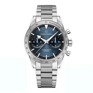Retro Chronograph Moon Watch with Sapphire Glass and Stopwatch