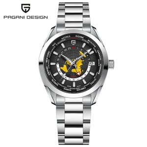 Retro Chronograph Sports Watch with GMT and Sapphire Glass