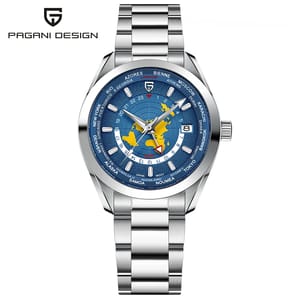 Retro Chronograph Sports Watch with GMT and Sapphire Glass